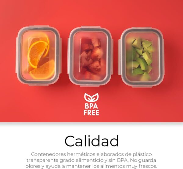 Raganet, Contenedores para Alimentos, Juego de 24 Recipientes Hermeticos - Image 9