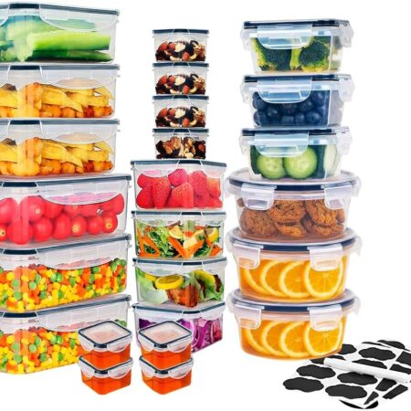 Raganet, Contenedores para Alimentos, Juego de 24 Recipientes Hermeticos