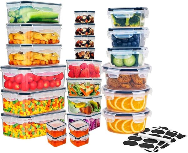 Raganet, Contenedores para Alimentos, Juego de 24 Recipientes Hermeticos