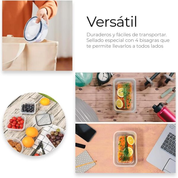 Raganet, Contenedores para Alimentos, Juego de 24 Recipientes Hermeticos - Image 7
