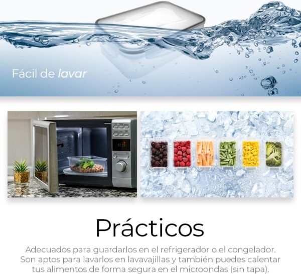 Raganet, Contenedores para Alimentos, Juego de 24 Recipientes Hermeticos - Image 6